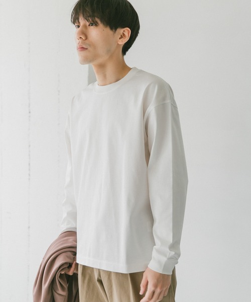 URBAN RESEARCH DOORS（アーバンリサーチドアーズ）の「ダブルシルケットロングスリーブTシャツ（Tシャツ/カットソー・メンズ・ホワイト/ネイビー/グリーン・MEDIUM/LARGE）」の8枚目の写真