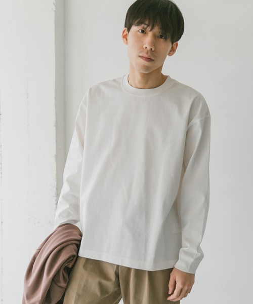 URBAN RESEARCH DOORS（アーバンリサーチドアーズ）の「ダブルシルケットロングスリーブTシャツ（Tシャツ/カットソー・メンズ・ホワイト/ネイビー/グリーン・MEDIUM/LARGE）」の13枚目の写真
