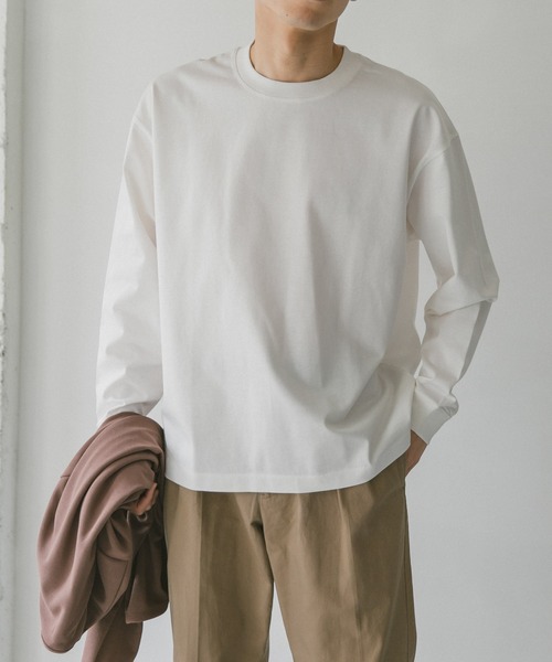 URBAN RESEARCH DOORS（アーバンリサーチドアーズ）の「ダブルシルケットロングスリーブTシャツ（Tシャツ/カットソー・メンズ・ホワイト/ネイビー/グリーン・MEDIUM/LARGE）」の19枚目の写真