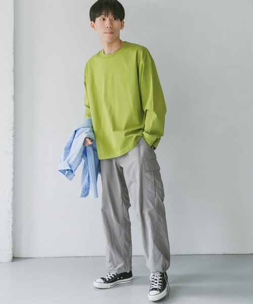 URBAN RESEARCH DOORS（アーバンリサーチドアーズ）の「ダブルシルケットロングスリーブTシャツ（Tシャツ/カットソー・メンズ・ホワイト/ネイビー/グリーン・MEDIUM/LARGE）」の21枚目の写真