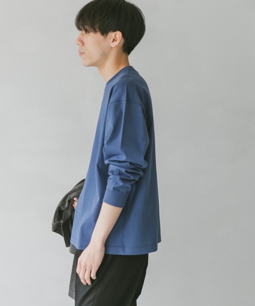 URBAN RESEARCH DOORS（アーバンリサーチドアーズ）の「ダブルシルケットロングスリーブTシャツ（Tシャツ/カットソー・メンズ・ホワイト/ネイビー/グリーン・MEDIUM/LARGE）」の10枚目の写真