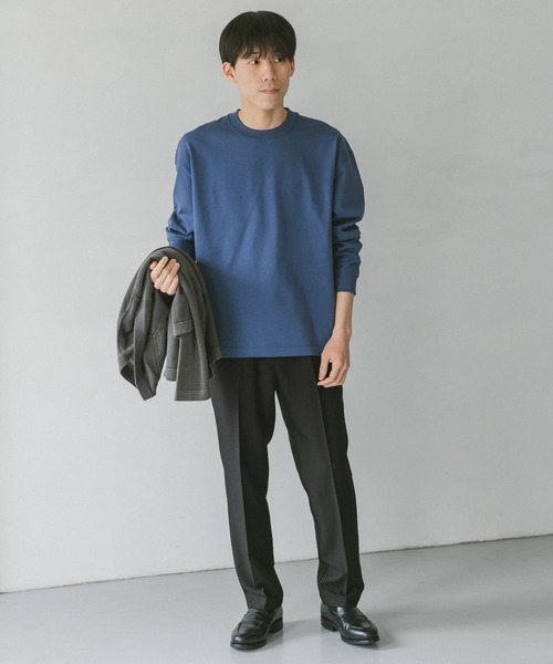 URBAN RESEARCH DOORS（アーバンリサーチドアーズ）の「ダブルシルケットロングスリーブTシャツ（Tシャツ/カットソー・メンズ・ホワイト/ネイビー/グリーン・MEDIUM/LARGE）」の16枚目の写真