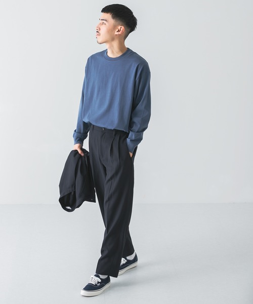 URBAN RESEARCH DOORS（アーバンリサーチドアーズ）の「ダブルシルケットロングスリーブTシャツ（Tシャツ/カットソー・メンズ・ホワイト/ネイビー/グリーン・MEDIUM/LARGE）」の6枚目の写真