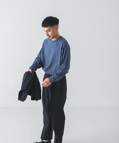 URBAN RESEARCH DOORS（アーバンリサーチドアーズ）の「ダブルシルケットロングスリーブTシャツ（Tシャツ/カットソー・メンズ・ホワイト/ネイビー/グリーン・MEDIUM/LARGE）」の11枚目の写真