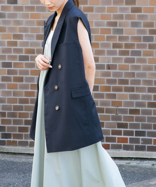 KBF（ケイビーエフ）の「BIGテーラーベスト（ベスト・レディース・ネイビー/グレー/ブラウン・ONE）」の3枚目の写真