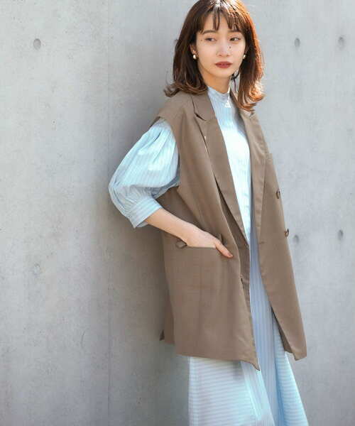 KBF（ケイビーエフ）の「BIGテーラーベスト（ベスト・レディース・ネイビー/グレー/ブラウン・ONE）」の5枚目の写真