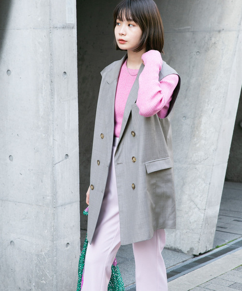 KBF（ケイビーエフ）の「BIGテーラーベスト（ベスト・レディース・ネイビー/グレー/ブラウン・ONE）」の10枚目の写真