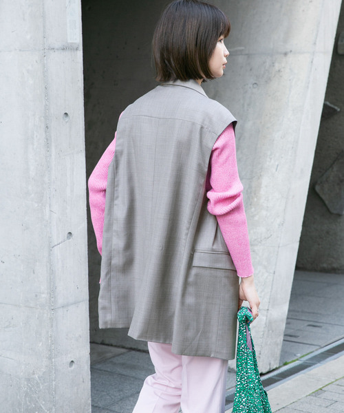 KBF（ケイビーエフ）の「BIGテーラーベスト（ベスト・レディース・ネイビー/グレー/ブラウン・ONE）」の12枚目の写真