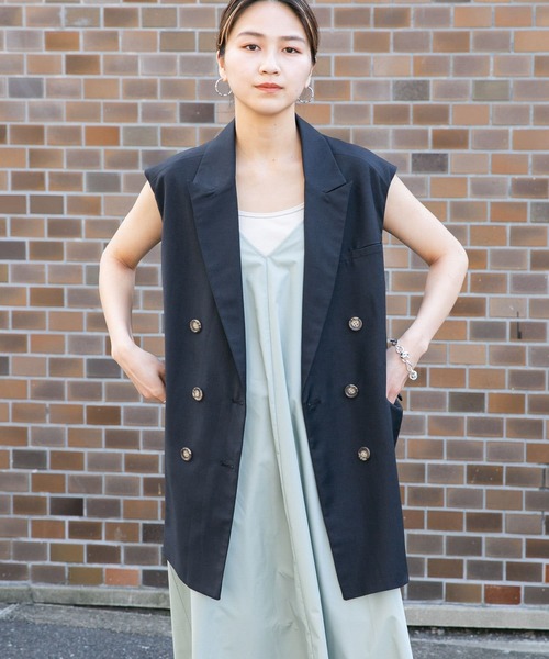 KBF（ケイビーエフ）の「BIGテーラーベスト（ベスト・レディース・ネイビー/グレー/ブラウン・ONE）」の18枚目の写真