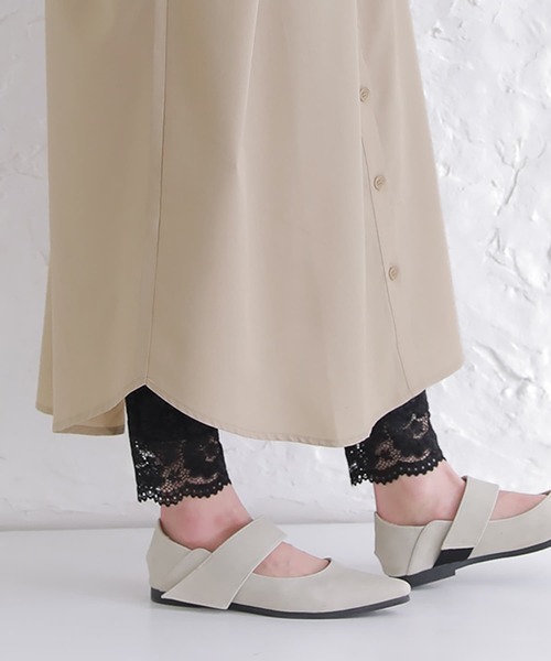 osharewalker（オシャレウォーカー）の「【廃盤】『バックレースロングシャツワンピース』（シャツワンピース・レディース・ブラック/ベージュ/オフホワイト・FREE）」の14枚目の写真