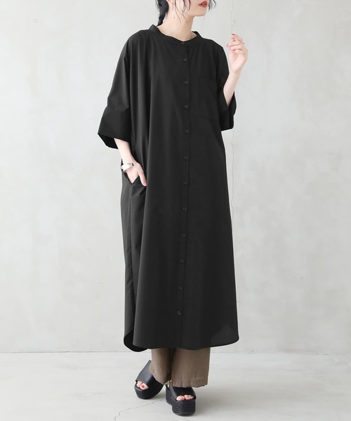 osharewalker（オシャレウォーカー）の「【廃盤】『バックレースロングシャツワンピース』（シャツワンピース・レディース・ブラック/ベージュ/オフホワイト・FREE）」の17枚目の写真