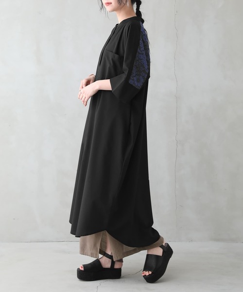 osharewalker（オシャレウォーカー）の「【廃盤】『バックレースロングシャツワンピース』（シャツワンピース・レディース・ブラック/ベージュ/オフホワイト・FREE）」の18枚目の写真