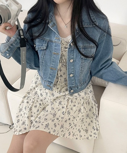 BEIDELLI（ベイデリー）の「[BELLIDE MADE] [2color] フラワーシャーリングミニワンピース（ワンピース・レディース・ブラック/ベージュ・FREE）」の6枚目の写真