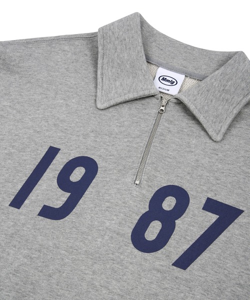 87mm（87mm）の「【87MM / Mmlg】1987 HALF ZIP SWEAT / パルチムエムエム MMLG 1987 ハーフジップ スウェットシャツ（スウェット・レディース・ネイビー/グレー/ナチュラル/グリーン・LARGE/MEDIUM/SMALL）」の8枚目の写真