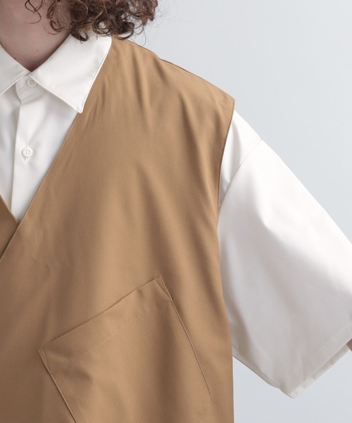 HARE（ハレ）の「2ピースベストレイヤードシャツ(HARE)（シャツ 