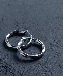 【YArKA/ヤーカ】silver925 twist circle pierce/ひねり円ピアス シルバー925