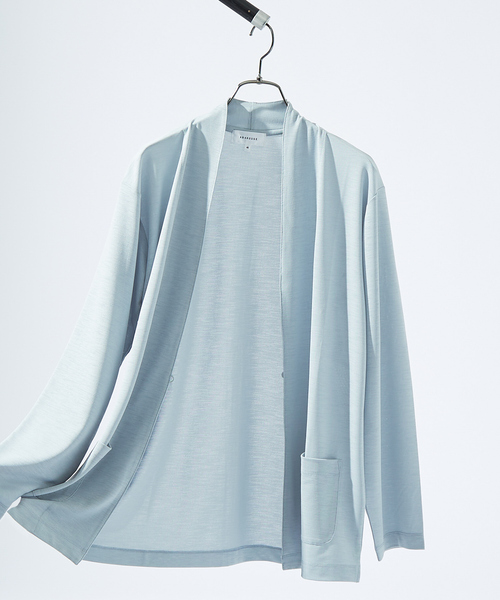 ABAHOUSE（アバハウス）の「【定番/シアー素材】ストレッチ カノコ ワンボタン カーディガン（カーディガン/ボレロ・メンズ・ブラック/ベージュ/グリーン系その他/ブルー系その他/ブルー系その他2/ブラウン系その他/グレー系その他/その他・44/46/48）」の8枚目の写真