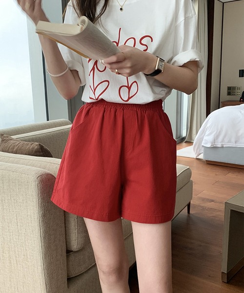 aimoha（アイモハ）の「カジュアルハーフパンツ（その他パンツ・レディース・イエロー/パープル/グリーン/レッド/ブラック/ホワイト・MEDIUM/SMALL）」の6枚目の写真