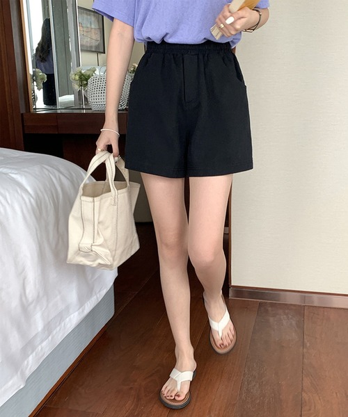 aimoha（アイモハ）の「カジュアルハーフパンツ（その他パンツ・レディース・イエロー/パープル/グリーン/レッド/ブラック/ホワイト・MEDIUM/SMALL）」の3枚目の写真