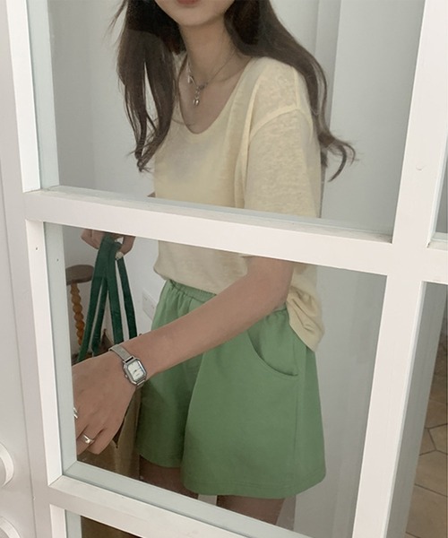 aimoha（アイモハ）の「カジュアルハーフパンツ（その他パンツ・レディース・イエロー/パープル/グリーン/レッド/ブラック/ホワイト・MEDIUM/SMALL）」の14枚目の写真