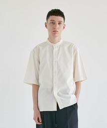 CITY TOKYO | REFLAXハーフスリーブバンドカラーシャツ(シャツ/ブラウス)