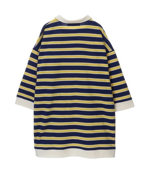 Candy Stripper(キャンディストリッパー)の「CND BORDER POLO トップス(ポロシャツ・レディース・ライトブルー/ブラック/ブルー・2)」の14枚目の写真