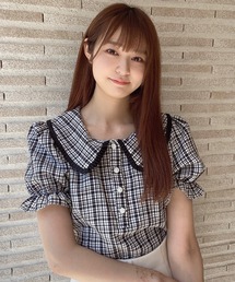 Crea titty&Co. PETIT | 【Crea titty&Co.PETIT】チェックフリルブラウス(シャツ/ブラウス)