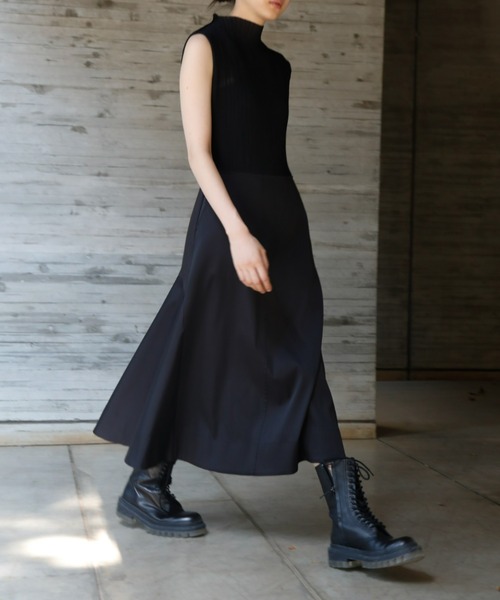 【完売品】LE CIEL BLEU プリーツジャージ＆サテンドレス セール】プリーツジャージ＆サテンドレス / Pleated