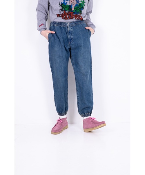 HYSTERIC GLAMOUR(ヒステリックグラマー)の「TRIANGLE WOMANアップリケ デニムジョガーパンツ(その他パンツ・メンズ・インディゴブルー・SMALL/MEDIUM/LARGE)」の5枚目の写真