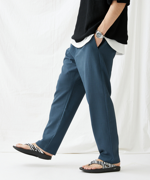 JOURNAL STANDARD（ジャーナルスタンダード）の「エステルパナマ ブッチャー 1プリーツパンツ（その他パンツ・メンズ・ブラック/ベージュ/グリーン/アイボリー・SMALL/MEDIUM/LARGE）」の4枚目の写真