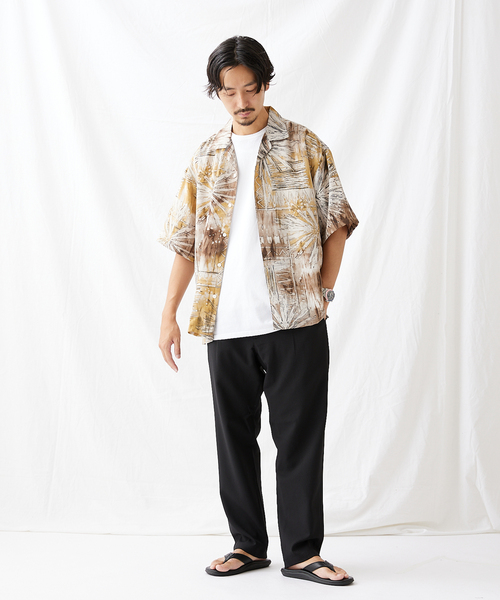 JOURNAL STANDARD（ジャーナルスタンダード）の「エステルパナマ ブッチャー 1プリーツパンツ（その他パンツ・メンズ・ブラック/ベージュ/グリーン/アイボリー・SMALL/MEDIUM/LARGE）」の5枚目の写真