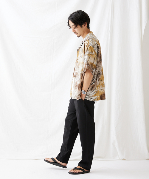 JOURNAL STANDARD（ジャーナルスタンダード）の「エステルパナマ ブッチャー 1プリーツパンツ（その他パンツ・メンズ・ブラック/ベージュ/グリーン/アイボリー・SMALL/MEDIUM/LARGE）」の6枚目の写真