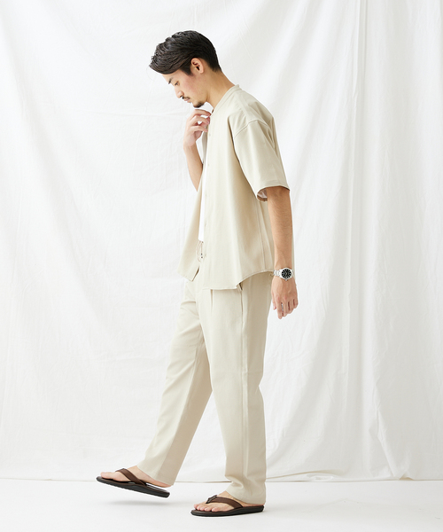 JOURNAL STANDARD（ジャーナルスタンダード）の「エステルパナマ ブッチャー 1プリーツパンツ（その他パンツ・メンズ・ブラック/ベージュ/グリーン/アイボリー・SMALL/MEDIUM/LARGE）」の12枚目の写真