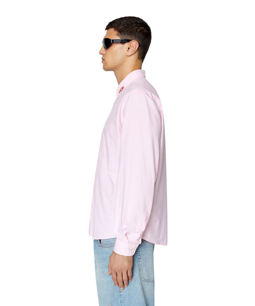 DIESEL シースルー　ピンク　グレー　シアーシャツ　襟付き　タグ付き DIESEL シースルー ピンク グレー シアーシャツ 襟付き タグ付き