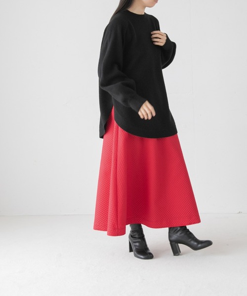 yuw（ユウ）の「Ｗカシミヤラウンドプルオーバー　294796（ニット/セーター・レディース・ブラウン/レッド/ブルー/ブラック系その他・FREE）」の14枚目の写真