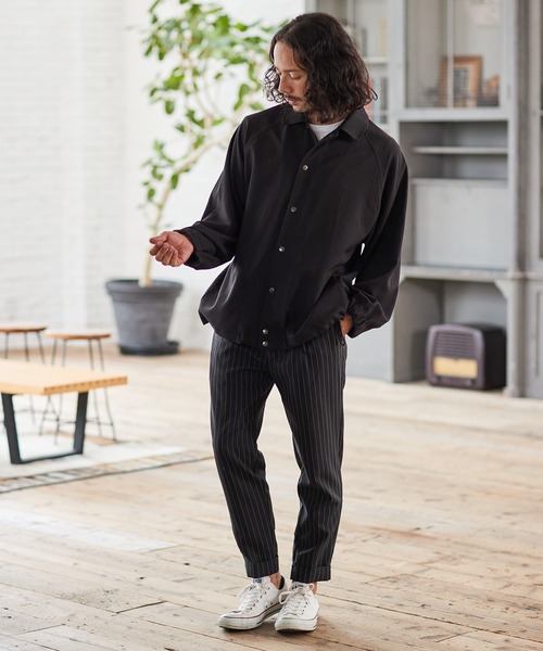 CAMBIO（カンビオ）の「mp10351-Pin Stripe Tight Tapered Roll Up Pants パンツ（その他パンツ・メンズ・ブラック・S/M/L）」の6枚目の写真