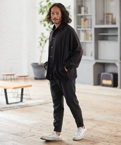 CAMBIO（カンビオ）の「mp10351-Pin Stripe Tight Tapered Roll Up Pants パンツ（その他パンツ・メンズ・ブラック・S/M/L）」の7枚目の写真