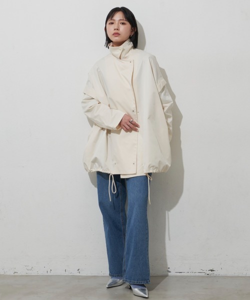 Aunt Marie's（アントマリーズ）の「2WAYケープラインコート / 袖取り外し可能（その他アウター・レディース・ブラック/アイボリー/カーキ・FREE）」の6枚目の写真