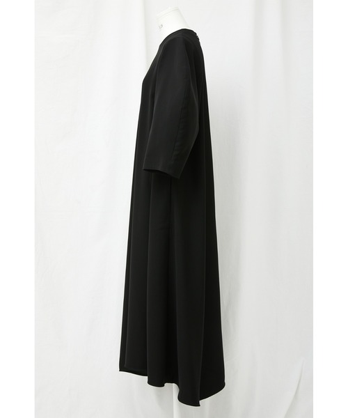 ENFOLD(エンフォルド)の「PEツイル アシンメフレアDRESS(ワンピース・レディース・ブラック・36)」の3枚目の写真