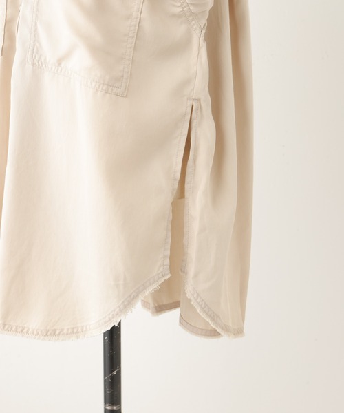 BEARDSLEY（ビアズリー）の「《FRIPIER》サイドスリットシャツ/テンセル（シャツ/ブラウス・レディース・カーキ/サンドベージュ・FREE）」の12枚目の写真