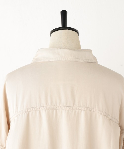 BEARDSLEY（ビアズリー）の「《FRIPIER》サイドスリットシャツ/テンセル（シャツ/ブラウス・レディース・カーキ/サンドベージュ・FREE）」の10枚目の写真