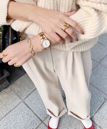コーデュロイワイドパンツ