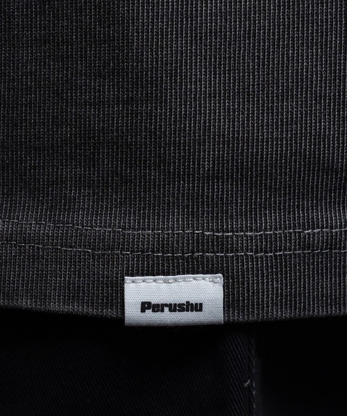 Perushu（ペルーシュ）の「ルーズヴィンテージ加工ワンポイントロンT（Tシャツ/カットソー・メンズ・ブラック/グレイッシュベージュ/イエロー/グリーン・LARGE/MEDIUM）」の18枚目の写真