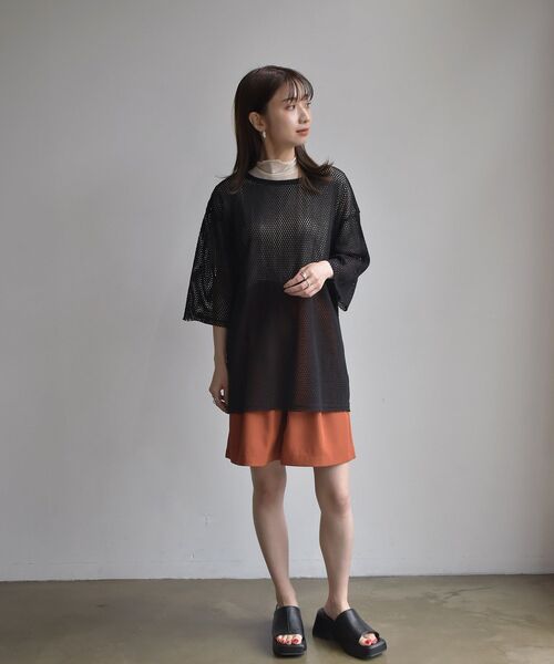 RETRO GIRL（レトロガール）の「タックショートPT（その他パンツ・レディース・ブラック/オレンジ/ナチュラル・FREE）」の8枚目の写真