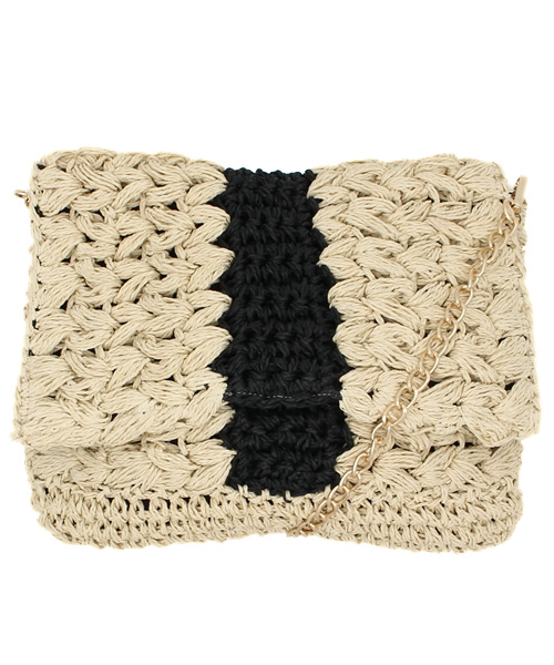 SHIPS for women（シップスフォーウィメン）の「★★【Steady.6月号掲載】 2WAY チェーン ショルダーバッグ（ショルダーバッグ・レディース・ブラック/ナチュラル・ONE SIZE）」の2枚目の写真