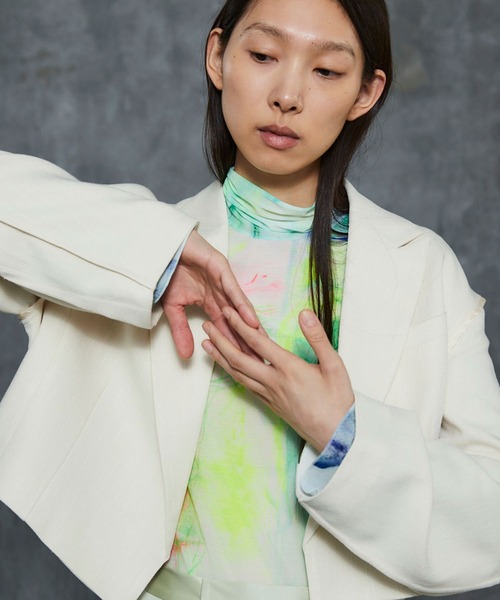 THINGS THAT MATTER（シングス ザット マター）の「THINGS THAT MATTER HERRINGBONE TWEED  CROPPED JACKET (ARCHIVE COLLECTION)（テーラードジャケット・レディース・アイボリー/ブラウン・FREE）」の5枚目の写真