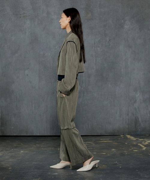 THINGS THAT MATTER（シングス ザット マター）の「THINGS THAT MATTER HERRINGBONE TWEED  CROPPED JACKET (ARCHIVE COLLECTION)（テーラードジャケット・レディース・アイボリー/ブラウン・FREE）」の18枚目の写真