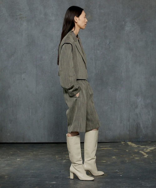 THINGS THAT MATTER（シングス ザット マター）の「THINGS THAT MATTER HERRINGBONE TWEED  CROPPED JACKET (ARCHIVE COLLECTION)（テーラードジャケット・レディース・アイボリー/ブラウン・FREE）」の21枚目の写真