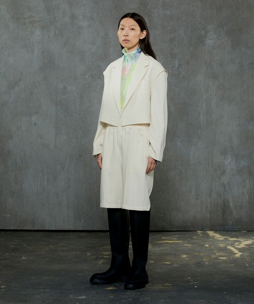 THINGS THAT MATTER（シングス ザット マター）の「THINGS THAT MATTER HERRINGBONE TWEED  CROPPED JACKET (ARCHIVE COLLECTION)（テーラードジャケット・レディース・アイボリー/ブラウン・FREE）」の8枚目の写真