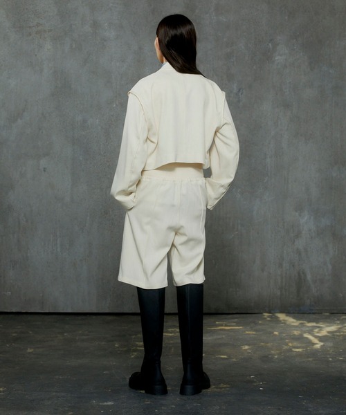 THINGS THAT MATTER（シングス ザット マター）の「THINGS THAT MATTER HERRINGBONE TWEED  CROPPED JACKET (ARCHIVE COLLECTION)（テーラードジャケット・レディース・アイボリー/ブラウン・FREE）」の10枚目の写真